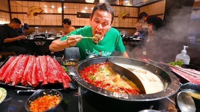 'Insane Sichuan Chinese Food!! BEST SPICY HOT POT + Dino Mala Ribs in Los Angeles!!'