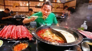 'Insane Sichuan Chinese Food!! BEST SPICY HOT POT + Dino Mala Ribs in Los Angeles!!'