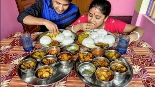 'Bengali Biggest VEG Thali Eating Show || Food Eating Competition || Food Challenge || Diya Nag'