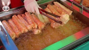 'Fish cake / 수제 어묵, 鱼丸, grafém, かまぼこ, मछली का केक / Korean streets Food / Daejeon Wednesday Market'