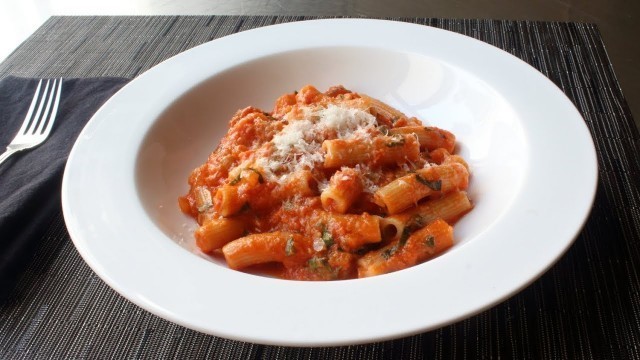 'Rigatoni Al Segreto - Rigatoni with Secret Sauce - Gino\'s Rigatoni Al Segreto'