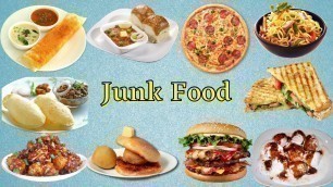 'Junk Food Name | Learn Fast Food Name In English | Junk Food Vocabulary | Kidz Educare'