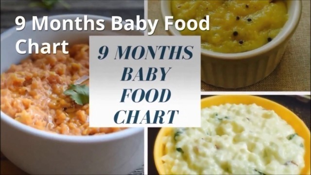 '9 Months Baby Food Chart | Indian Baby Food Recipes'