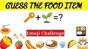 'Emoji Challenge|Guess the Food Items|Timepass Fun|Kerala Food (Indian Food) |Emoji Puzzles'