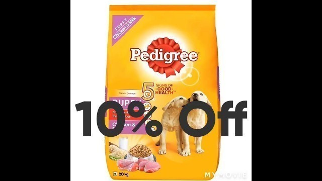 '10% Off Pedigree Puppy Dry Dog Food, Chicken & Milk, 20kg Pack #Short'