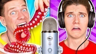 'Guess That ASMR Sound w/ Octopus, Raw Honeycomb, DIY Slime & Aloe Vera Challenge'