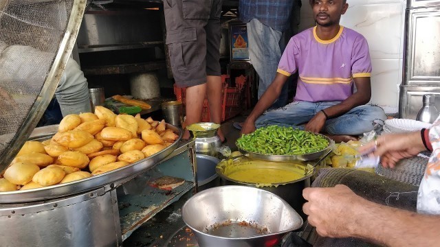 'ALOO PURI WITH BESAN CHUTNEY | SURAT MORNING BREAKFAST | INDIAN STREET FOOD'