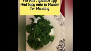 'Spinach pancake recipe baby food for 8 to 12 months babies Weight gain healthy recipe for babies'