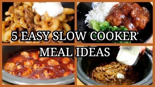 '5 SIMPLE SLOW COOKER MEALS ~EASY FAMILY MEAL IDEAS'