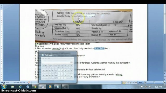 'Food Label Analysis'