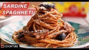 'Sardine Spaghetti in Red Sauce | Italian Seafood Recipe | Canned Sardine Recipes'