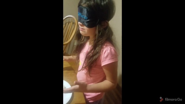 'This will be my first real vid it\'s a blind gold food challenge'