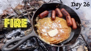 'THE BOMB Corn Fritter Pancakes on a Campfire! | 28 Day Fire Challenge | Food & Fire'