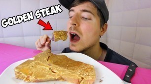 'Eating A $10,000 Golden Steak (24k Gold)'