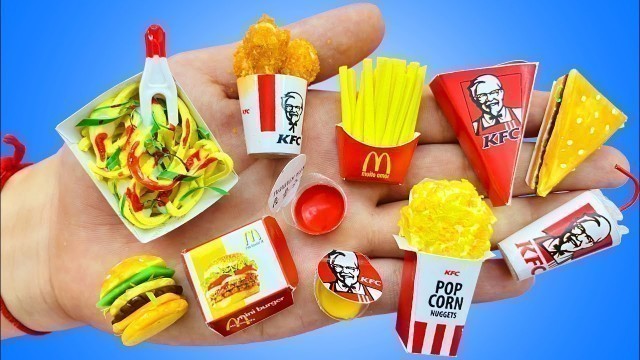 '15 DIY MINIATURE FOOD REALISTIC HACKS AND CRAFTS ~McDONALD\'s,KFC,FAST FOOD'