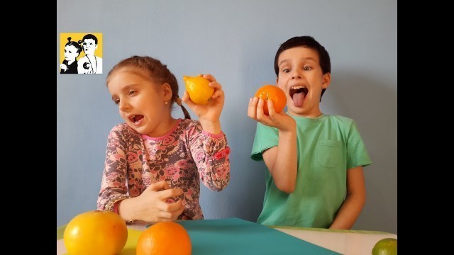 'Цитрусовый БУМ !!! Челлендж угадай еду по реакции.Citrus BOOM!!! Challenge guess food on reaction.'