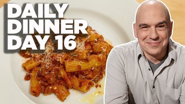 'Cook Along with Michael Symon | Pasta with Meat Sauce | Daily Dinner Day 16'