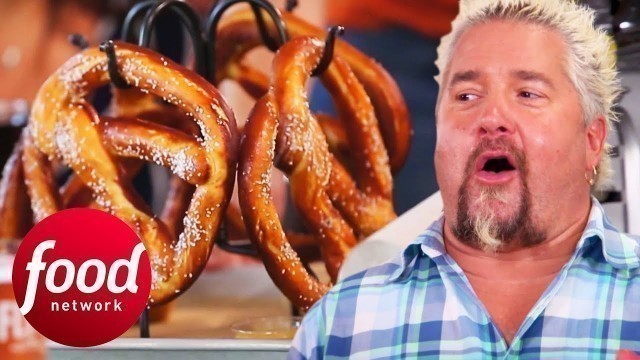 'How To Make Buttery Soft Pretzels From Scratch | Diners, Drive-Ins & Dives'