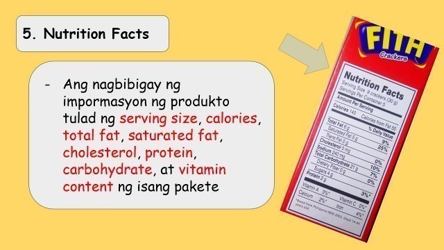 'HEALTH 1 - Food Label (Grade IV)'