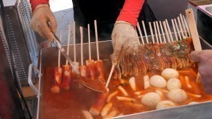 'Red rice cake, fish cake - tteokbokki || korean street food || Food Feast'