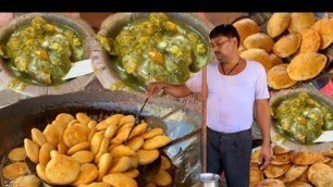 'Radha Vallabh Selling Amazing Puri Subji Rs 20 /- Only | Indian Street Food'