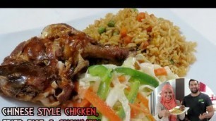 'Trini Chinese Style Chicken, Fried Rice & Chowmein | Chinese Food For Lunch | Hubby Cooked'