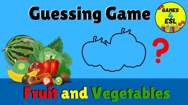 'English Vocabulary Games For Kids | Fruit and Vegetables Vocabulary'