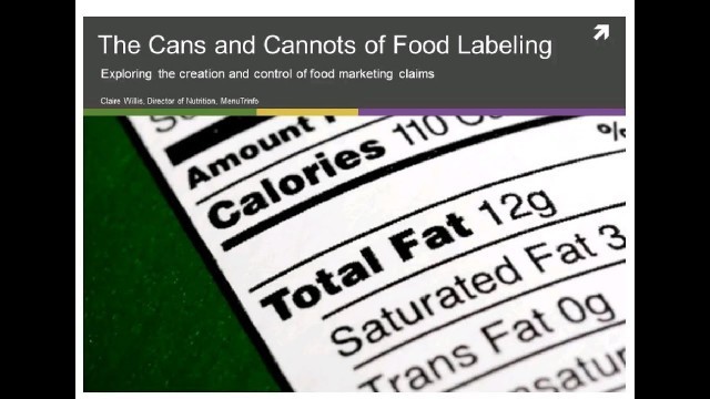'The Cans & Cannots of Food Labeling'